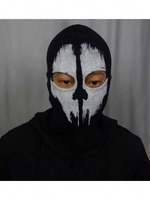 Balaclava unisexe en polyester ignifuge noir à motif crâne blanc imprimé par sublimation, couleur personnalisée, haute qualité