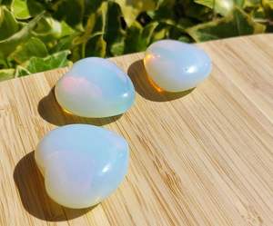 หินโมราโอปอไลต์คริสตัลธรรมชาติหินรูปหัวใจพองสำหรับการรักษาคริสต์มาสจากอาเกตอาเกต - Product Image 3