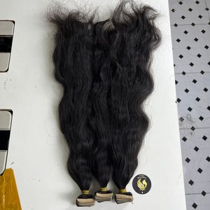 Extensions de cheveux humains de qualité supérieure, 100% naturels, vierges, alignés dans le sens de la cuticule, fabriqués au Vietnam, en vrac, ondulés - Product Image 1