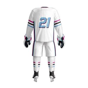 Camiseta de hockey sobre hielo personalizada, uniforme de equipo sublimado, estampado sólido, nombre y número personalizados, 100% poliéster, malla acolchada en la parte delantera - Product Image 2