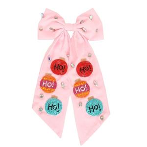 Nœud de cheveux tendance pour femme avec perles de rocaille et motif brodé, fait main, de créateur, décoré de perles de rocaille - Product Image 4