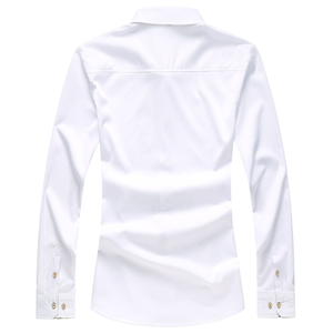 Chemise à manches longues à rayures pour homme, coupe ajustée, 100% coton, tenue formelle et décontractée, haute qualité - Product Image 6
