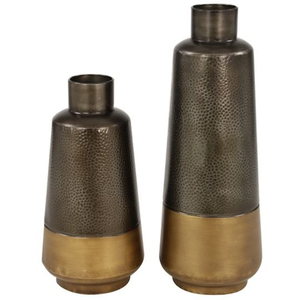 Jarrón de Metal Dorado Champán de Lujo con Diseño de Hojas Texturizadas, Centro de Mesa Moderno de Aluminio para Decoración de Bodas y Hogar - Product Image 4