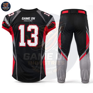 For Wholesale Rate Premium Quality Customized Made New Arrival OEM ODM Service Team Wear American Football Jersey and Pants Sets - Product Image 3