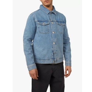 Denim Jacket Men's Solid Jean Jacket Washed Denim Slim Fit Hole Thick Coat <b>Top</b> Overcoat Hot Denim Jacket For Men - Product Image 6