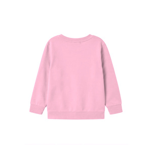 Sweat-shirt décontracté en velours rose uni personnalisé pour femme, col rond, manches lanternes, écologique, automne-hiver, basique - Product Image 2