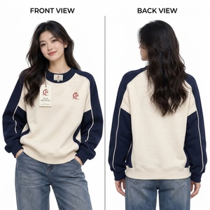 Sweat-shirt élégant pour femme, coupe décontractée, texture douce, coutures résistantes et bords côtelés, idéal pour les sorties décontractées en plein air. - Product Image 6