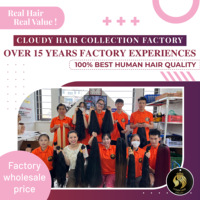 CDYHAIRVN Extensions de Cheveux Vietnamiens Remy Double Drawn de Haute Qualité, Ondulés et Volumineux, Couleur Noir Jais, 100% Cheveux Humains à Tisser