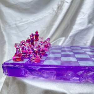 Belladec Handmade Artistic Sports Style Resin <b>Chess</b> Board with Customized Shape and Precious Finish Various Colors Available - Product Image 2