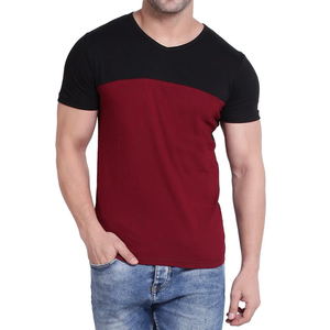 เสื้อยืดผู้ชาย ผ้าฝ้าย 100% 220 GSM ทรงปกติ สปอร์ต สีทูโทน ใส่ลำลองหรือออกกำลังกายได้ สกรีนลายปักได้ตามต้องการ - Product Image 1