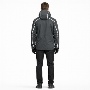 Veste coupe-vent surdimensionnée tendance personnalisée pour homme, idéale pour la chasse, la randonnée en plein air, imperméable, pour la montagne, vêtements pour homme B2B - Product Image 2