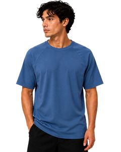 T-shirt bleu pour homme, manches courtes, col rond, uni, décontracté, streetwear, logo personnalisé, coupe ample, mode, doux, premium, été - Product Image 1