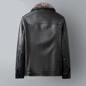 Veste moto en simili cuir pour femme avec col montant, manches longues, respirante, écologique, style hiver - Product Image 5