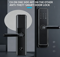 Serrure électronique intelligente numérique avec empreinte digitale, mot de passe, carte-clé, déverrouillage, prise en charge multilingue, compatible porte en aluminium, carte mémoire