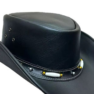 Sombrero de Piel Sintética PU de Alta Calidad al por Mayor, Color Sólido, Transpirable, Moderno, para Deportes al Aire Libre, Playa, Hombres y Mujeres, con Logotipo Personalizado - Product Image 5