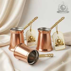 Handmade Pure Copper Turkish <b>Coffee</b> Pot Set Long Metal Handle Cezve Ibrik Greek <b>Coffee</b> Maker Stovetop <b>Coffee</b> <b>Warmer</b> - Product Image 1