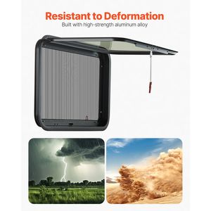 Anello di finitura per zanzariera oscurante per finestra camper 36'' L x 22'' A, adatto a pareti con spessore da 1 1/4'' a 1 13/16'', accessori esterni per uscita finestra camper - Product Image 4