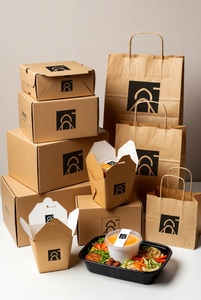 Contenants alimentaires jetables écologiques et recyclables avec structure anti-fuite et résistante à l'huile pour la livraison de nourriture en ligne - Product Image 5