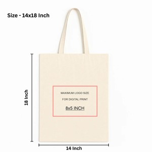 Best Quality Cotton <b>Canvas</b> Tote <b>Bag</b> With Zipper Closure Multi Purpose Travel And Shopping <b>Bag</b> Available In Bulk Quantity - Product Image 1
