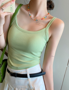 2026 Custom Wholesale High Quality Breathable Cotton Slim Fit Gym <b>Tank</b> <b>Top</b> <b>Women</b> Sexy Ribbed <b>Knit</b> Casual Sportswear Short Length - Product Image 2