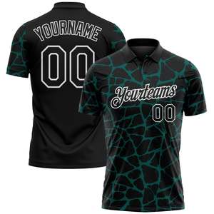 Premium Custom Golf Polo <b>Shirt</b> Black <b>Geometric</b> Design Breathable Short Sleeve OEM ODM Manufacturer Wholesale <b>Shirt</b> - Product Image 1