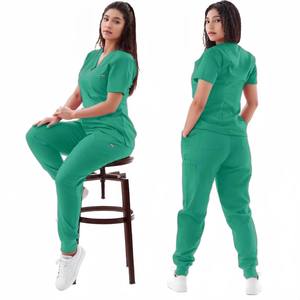 Conjunto de Uniformes Médicos para Mujer, Cómodos, de Algodón y Poliéster, en Todas las Tallas y Colores, Venta al Por Mayor - Product Image 1