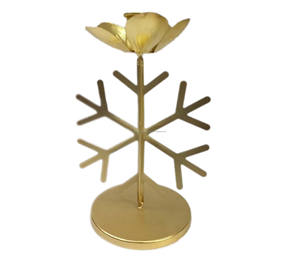 Bougeoir à bougie chauffe-plat moderne fait à la main en fer doré parfait pour la décoration de fête salle à manger salon décoration - Product Image 2