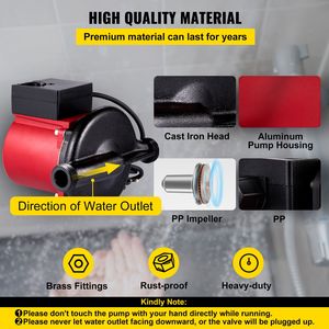 Pompa di Ricircolo Acqua Calda 245W 110V con Avvio Automatico e Raccordi in Ottone NPT 3/4'' - Pompe Acqua 110V - Product Image 3