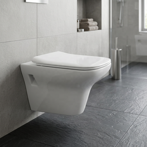 Export Quality Rimless Wall Hung Toilet Ceramic Water Closet Standard Size EWC Modern Bathroom WC Pan - Product Image 1