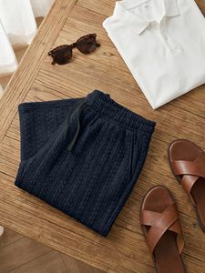 Pantalones Cortos Acolchados Negros para Hombre, Corte Regular, Estilo Casual de Verano, con Bolsillos, Tejido de Tela, Color Sólido - Product Image 5