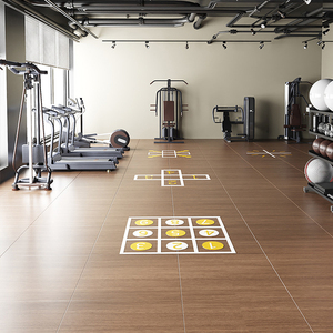 Tapis de sol en caoutchouc pour salle de sport, coussinets amortisseurs, revêtement insonorisant, tapis pour zones de force, haltères et barres, sport fonctionnel moderne - Product Image 6