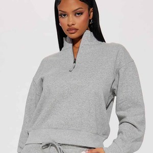 Cropped Top Corset Hoodie Jogger <b>Set</b> Custom Logo High Quality <b>Set</b> Casual Outfits Sweatsuit <b>Set</b> <b>Women</b> Fleece Tracksuit - Product Image 5