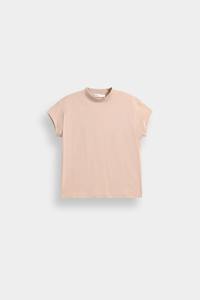 เสื้อยืดโอเวอร์ไซส์ผ้าฝ้ายรักษ์โลกสำหรับผู้หญิง คอกลม แขนสั้น ทรงปกติ ดีไซน์เรียบง่าย สกรีนโลโก้ได้ น้ำหนัก 220 กรัม ผ้าถัก เหมาะสำหรับฤดูร้อน - Product Image 5