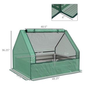 Silver and Green Mini Greenhouse for Garden Compact Outdoor Room - Product Image 2