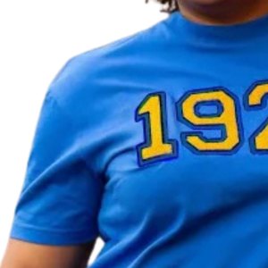 Camiseta Azul Rey 1922 para Mujer, Camiseta de Hermandad Griega, Diseño Azul y Dorado, Informal, para Uso Diario, Ajuste Cómodo - Product Image 4