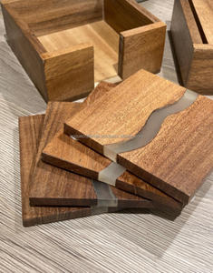 2025 Posavasos de madera de lujo modernos Posavasos de té de mármol de madera cuadrados y redondos para el hogar Oficina al por mayor al mejor precio - Product Image 3