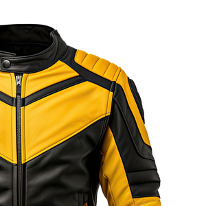 Chaqueta de Cuero Premium para Motociclistas, Impermeable, Transpirable, Protección Resistente, Ropa para Moto, Servicio ODM OEM, Color Único - Product Image 5