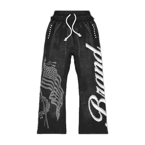 Ensemble Sweat-shirt Oversize et Pantalon Évasé Personnalisé 2026 pour Homme – Style Streetwear Tricoté en Coton Imprimé Hiver – Collection USA - Product Image 6