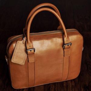 Maletín para Portátil de Cuero Genuino Marrón, Impermeable, Estilo Coreano, para Uso Diario, Personalizable, Moderno y Resistente, para Hombre y Mujer - Product Image 3