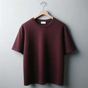 100% coton confortable surdimensionné t-shirts décontractés pour les hommes de grande taille respirant lavé non tissé tissage t-shirts vierges - Product Image 1