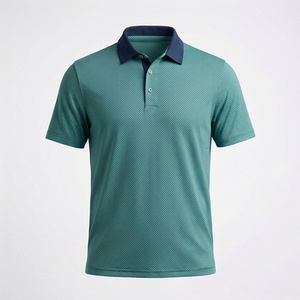 เสื้อโปโลแขนสั้นลำลองสำหรับผู้ชายลายพิมพ์สำหรับฤดูร้อน ทรงเข้ารูป ระบายอากาศได้ดี เหมาะสำหรับเล่นกอล์ฟและกีฬา - Product Image 1