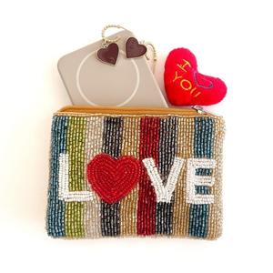 Pochette élégante de créateur professionnelle en coton, brodée de perles or et noir, pour pièces de monnaie, sac de fête de mariage, couleur et taille personnalisables - Product Image 4