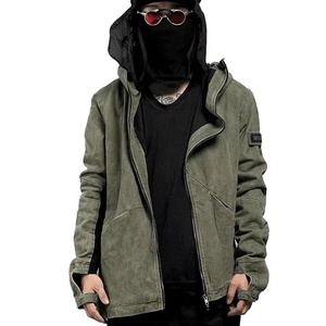 Chaquetas Bomber con Capucha de Invierno, Diseño Asimétrico, Estilo Urbano Y2K, Fabricación Personalizada al por Mayor, Chaqueta Hip Hop con Lavado Ácido - Product Image 4