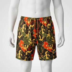 Shorts de bain pour hommes de haute qualité, imprimés par sublimation, taille élastique, 100% polyester, shorts de plage pour hommes d'été - Product Image 3