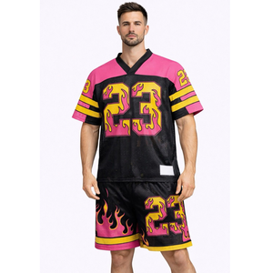 Conjunto de Camiseta y Pantalones Cortos de Fútbol Americano de la Mejor Calidad, Uniforme Deportivo Transpirable, Ropa de Equipo Personalizada para Entrenamientos y Partidos - Product Image 1