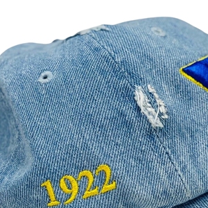 หมวกแก๊ปยีนส์สีอ่อน Sigma Gamma Rho ปักลาย หมวกเบสบอล ปรับขนาดได้ สำหรับทุกเพศ หมวกสโมสรนักศึกษากรีก สวมใส่สบายๆ สไตล์สตรีทแวร์ แบบสั่งทำพิเศษ - Product Image 6