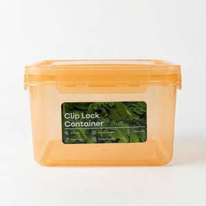 Boîte de conservation alimentaire carrée en silicone, hermétique et anti-fuite, avec fermeture à clip - 2400 ml - Product Image 1