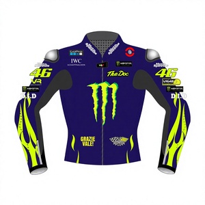 เสื้อแจ็คเก็ตสีน้ำเงิน Ramaha MotoCP Racing/Chaquetta ตัดเย็บตามสั่ง แผ่นยืดหยุ่น กระชับสบาย ป้องกันแรงกระแทก มาตรฐาน CE - Product Image 1