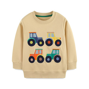 Ropa Casual de Otoño para Niños, 100% Algodón, Jersey de Manga Larga, Forro Polar, Estilo Relajado con Hombros Caídos, Acogedor, 100% Algodón Orgánico - Product Image 5