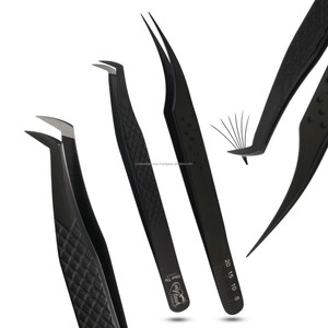 Pince à cils légère avec embout en fibre, pince à cils en acier inoxydable 45/90, disponible dans toutes les couleurs - Product Image 1